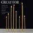 Danilovo Pure Beeswax Candles, Honey-Scented Decorative Thin Taper Candles, Pack of 100 pcs, 6.5 x 0.22 inch