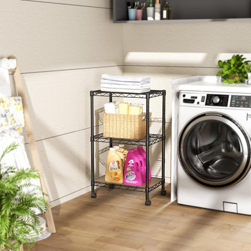 3 Pantry11.5D 17.5W 30.5H SINGAYE Small Shelves Storage Shelf Wire Shelving Unit Metal Shelf Adjustable Organizers