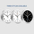 HITO 10 Inch Silent Wall Clock, Battery Operated, Non-Ticking, Glass Cover, Silver Aluminum Frame, Home Decor
