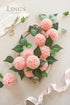 Ling's Moment Blush Dahlia Foam Artificial Flowers - Real Touch Faux Flower for Home Decor, 25pcs