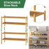 kiplant 2-Tier Closet, Bamboo Shoe Rack, Shoe Rack for Entryway, Free Standing Shoe Racks for Indoor & Outdoor