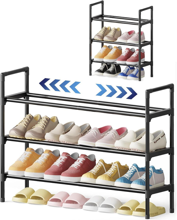 Kitsure Shoe Rack for Closet - Expandable Shoe Rack for Entrance, Rustproof