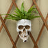 White Skull Planter Pot for Outdoor Plants, Halloween Vase, Goth Flower Pot, Day of The Dead Decor