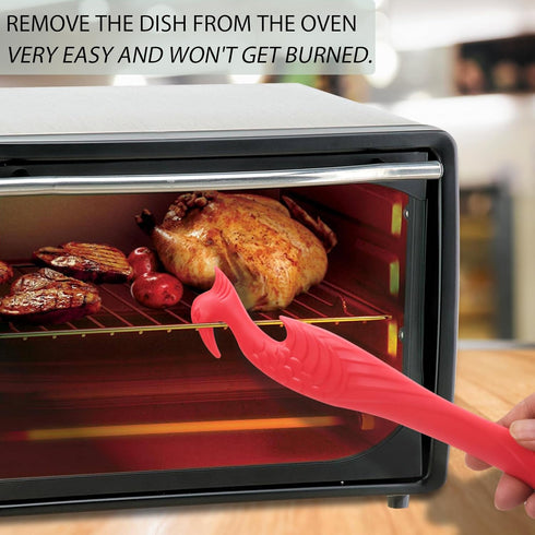 Oven Rack Push Pull Tool 2-Pack oven rack puller push pull stick tool(11 Inch), oven rack pullers with longer handle suitable for oven, toaster oven, air fryer, toaster oven by ziHenryDa