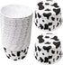 100 Pcs Cow Print Cupcake Liners Case, Waterproof and Greaseproof Cow Baking Cups for High Temperature, Black/White
