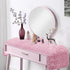 12x36 inch, Pink Table Runner Soft Fluffy Faux Fur Dresser Scarf for Bedroom, Coffee Table, Small Nightstand Cover