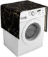 Black Marble Pattern Washing Machine Dryer Top Cover Refrigerator Fridge Dust-Proof Cover with Storage Pockets Bags Sunscreen Cover Kitchen Christmas Decor