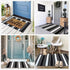 Black and White Striped Outdoor Rug, 27.5 x 43 Inches Hand-Woven Reversible Washable Rug for Porch/Front Door