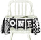 VANGNING Race Car High Chair Banner - Black White Race Car Highchair Banner