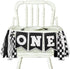 VANGNING Race Car High Chair Banner - Black White Race Car Highchair Banner