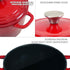 2.8 Flavehc Dutch Oven Pot with Lid qt Cast Iron Dutch Oven for Bread Baking Red Enameled Cast Iron Rice Pot