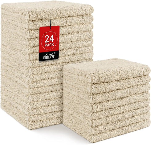 HOMEXCEL Microfiber Washcloths 24 Pack, Highly Absorbent and Soft Face Towel, Multi-Purpose