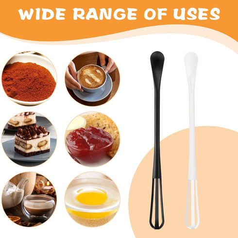 4Pcs Multifunctional Mini Whisk, Small Whisks for Cooking, Beating, and Mixing Sauces