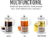 OVENTE 34 Ounce French Press Coffee & Tea Maker, Silver, 4 Filter Stainless Steel Plunger & Borosilicate Glass