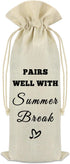 Teacher Wine Bags - Teacher's Day Gifts for Coworkers, Appreciation Gifts, Reusable Decorative Wine Bags for Parties