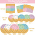 UROINEPA 100Pcs Ice Cream Party Decorations Ice Cream Plates and Napkins for Kids Girls Baby Shower Ice Cream Birthday
