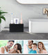 Luxspire Toothbrush Holder, 3 Slots Electric Toothbrush and Toothpaste Stand, Bathroom Countertop Organizer - Black