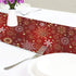 Christmas Winter Snowflake Table Runner, 13x90 Inches Double Sided, Luxurious Gold Red for Kitchen Dining Decor