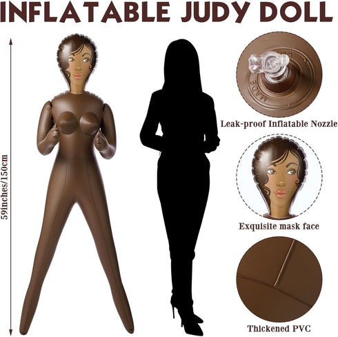 59 Inch Liliful Blow up Doll Inflatable Life Size Funny Gag Gift for Bachelors Halloween Party Accessories Props