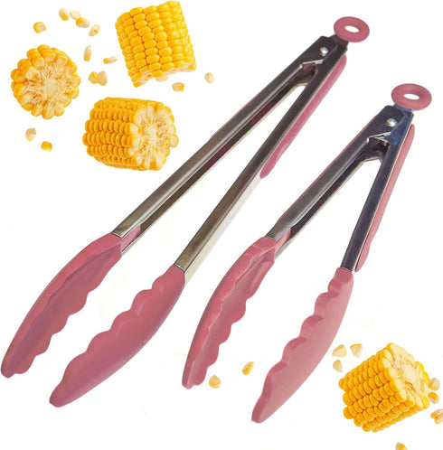 Starpack 'Get a Grip' Silicone Kitchen Tongs, 2 Pcs, BBQ Tongs for Grill, Heat Resistant to 600°F