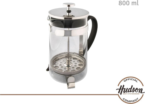 HUDSON French Press Coffee and Tea Maker, 9 Cups, Silver