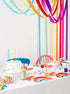Talking Tables RAIN Happy Birthday Rainbow Shaped Plates, Pack of 12, 9" Width, Gold Foil and Mixed Colors