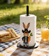 XYittkl Countertop, Bathroom(1 Pack) Cute Western Bunny Paper Towel Holder Rustic Farmhouse Kitchen Decor, Funny Rabbit