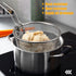 Stainless Steel Deep Fry Basket, Round Wire Fry Basket with Folding Handle for Home Restaurant Cooking Serving (7 Inch)
