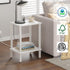 2-Tier TB01BMW040 TUTOTAK End Table with Charging Station, Small Side Table with Outlets, Nightstand Bedside Table