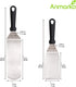 Professional Chef Griddle Spatulas Set of 3 - Heavy Duty Metal Spatula Stainless Steel and Scraper for Cast Iron BBQ