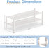 2 Closet,Hallway,Entryway,Small 34.2"x11"x13" Haddockway Long Tier Bamboo Shoe Rack Storage Organizer, Multifunctional