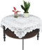 SynHHergyx Small Square Tablecloth Lvory Lace Tablecloth Side Table Cover Crochet Tablecloth for