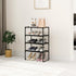 MUAHRCE 5-Tier Closet 18" 9.9" 28.6" Small Shoe Rack for and Entryway, Narrow Shoe Shelf Organizer,Stackble Shoe