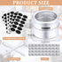 CHENGU 36 Pack 3 oz 72 2 Magnetic Spice Jars for Refrigerator Magnetic Spice Containers Stainless Steel Seasoning Tins