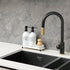 Set MOMEEMO White Soap Dispenser Comes with Stainless Steel Pumps, Instant Dry Tray, and Dish Scrub Brush, Suitable