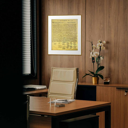 The Declaration of Independence - Authentic Replica Printed on Antiqued Genuine Parchment, 14" X 16", Ships in Tube