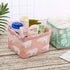 Foldable Storage Basket - Set of 6 Small Collapsible Canvas Organizers with Handle for Home Decor and Toys