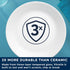 Corelle Vitrelle 4-Piece 18-Oz Soup/Cereal Bowls, Chip & Crack Resistant Glass Dinnerware Set, Winter Frost White