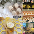 20 Pack 1.5 oz IIKUM Glass Honey Jars, Hexagon Honey Pots with Lids, Wooden Dippers, Bee Pendants, Gift Bags, Thank You