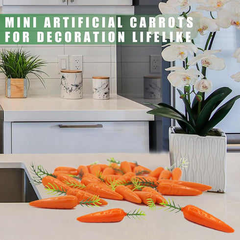 30 Tuxiaobu Mini Artificial Fake Carrots, Plastic Foam Carrot Photography Prop Ornament, Pcs