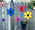 GIFTME 5 Metal Garden Wall Art Decorative Set of 4 Cute Ladybugs Outdoor Wall Sculptures by GIFTME 5