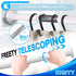 Spring Tension Rod, Adjustable 28 to 48 inches, Heavy Duty Curtain Rod for Bathroom, Windows, Door, White