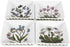 Portmeirion Botanic Garden Mini Square Dish Set of 4, 3", Assorted Florals Motif, Durable Porcelain