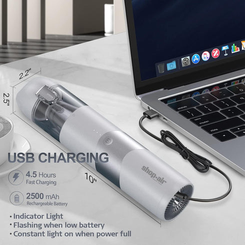 Cordless Handheld Vacuum Cleaner, 5500Pa Powerful Suction, Mini with Attachments