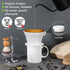 Segarty Coffee Dripper Set, White Silicone Pour Over Maker with 200PCS Size #2 Disposable Filters, 1-2 Cup