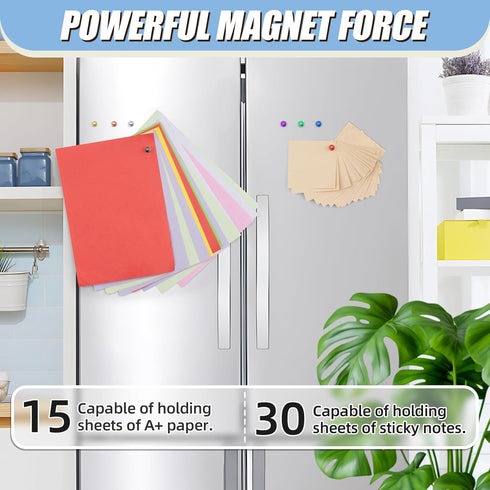 FINDMAG 30 Pack Fridge Magnets for Whiteboard, Strong Neodymium Push Pins, Small Rare Earth Magnet for Kitchen