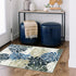 2x3 Wonnitar Kitchen Sink Rug, Machine Washable Blue Bathroom Leaf Rugs, Monstera Coastal Non-Skid Bedside Accent Mat