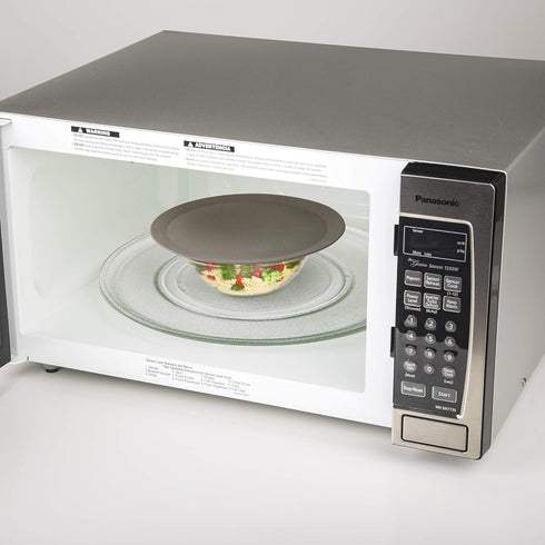 Compact Microwave Multi-Mat, 9.5 Inches Gray – Heat-Resistant Trivet & Microwave Food Splatter Protector