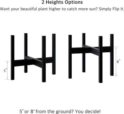 12" 12 Inch FaithLand Mid Century Plant Stand Indoor Outdoor (EXCLUDING Plant Pot) , Hold Up to Planter, Metal Planter