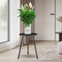 (11.8"x16") KINNARY Plant Stand Indoor, Mid Century Wood Plant Stand Black Plant Table for Flower Pots, Tall Metal